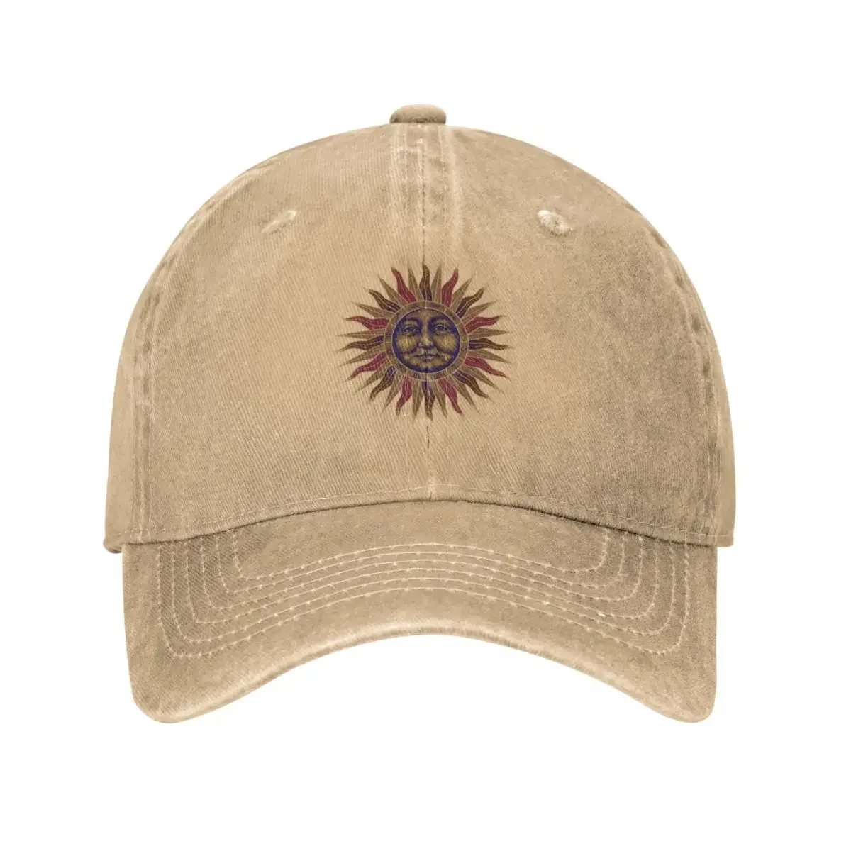 Celestial Golden Sun Face Cowboy Hat black custom hats Hat For Men Women'S