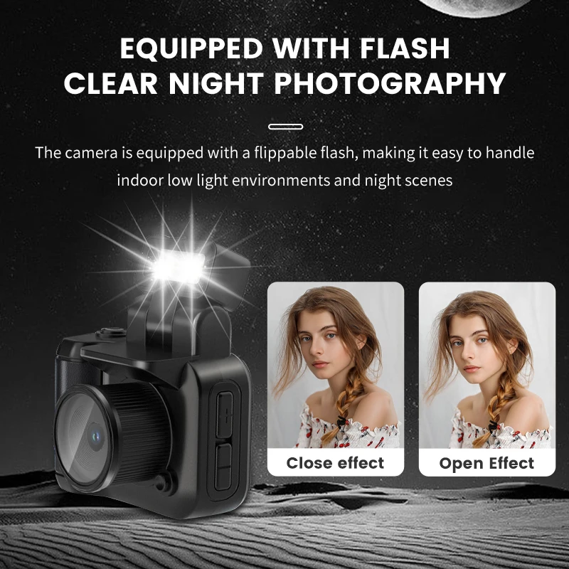 كاميرا صغيرة Y4000 HD 1080P مع مصباح فلاش وحوض بطارية مسجل فيديو محمول DV مع شاشة كاميرا مدمجة للغاية