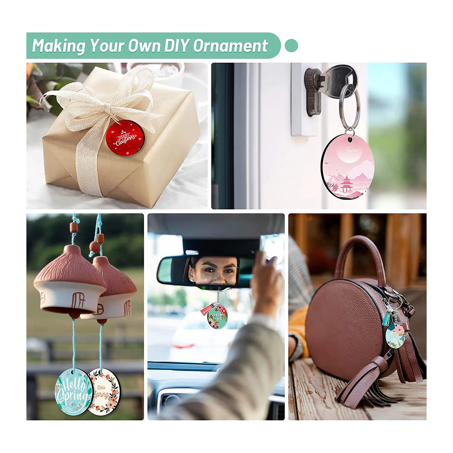 

Заготовки для сублимационного брелка Сублимационные заготовки Брелки 200 шт. 2-дюймовые круглые сублимационные заготовки Брелок для ключей с кисточками для D