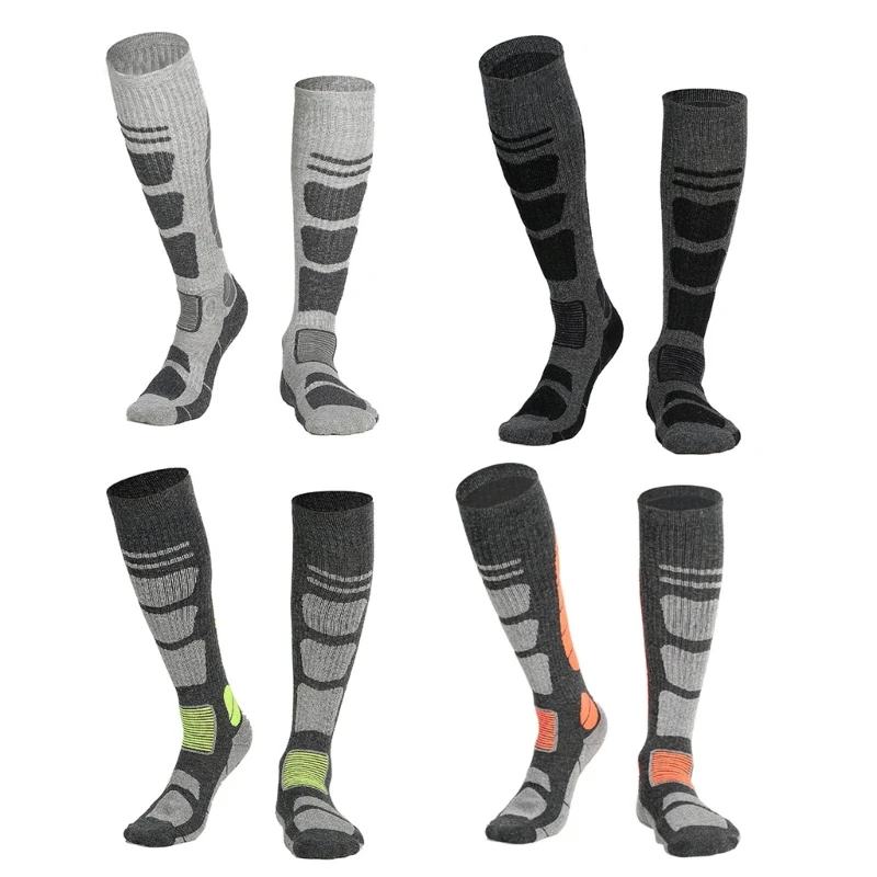 

Pair Men Women Wool Ski Socks Cold Weather Socks Snowboarding Snow Winter Thermal Knee High Warm Socks for Hunting