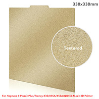 330x330mm PEI Sheet for Neptune 4 Plus/Tronxy X3S/X5SA/QIDI X-Max3 Build Plate Double Side Textured PEI Flexible Steel Print Bed