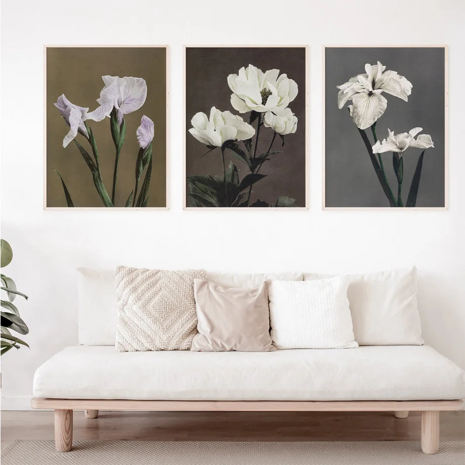 Blooming Flower Peony Plants Wall Art Canvas Painting Modern Nordic Posters And Prints Wall Pictures For Living Room Home Decor