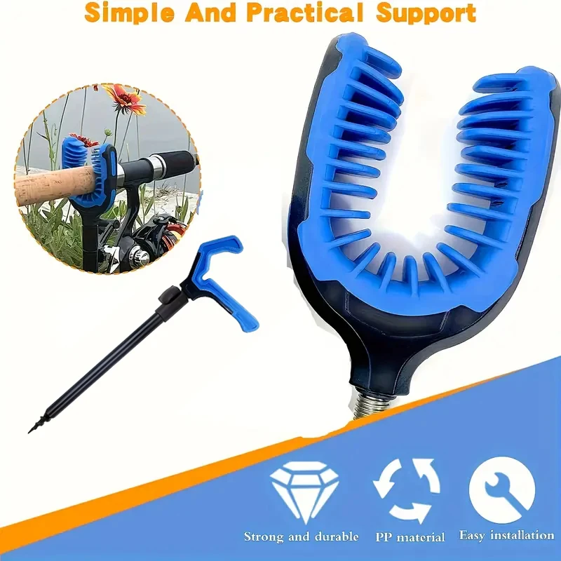 2Pcs High-Quality Fishing Rod Holder, Imperial M3/8 Thread, Stable Support and Easy to Install, Outdoor Fishing Accessories, Fishing Tools. - view 2
