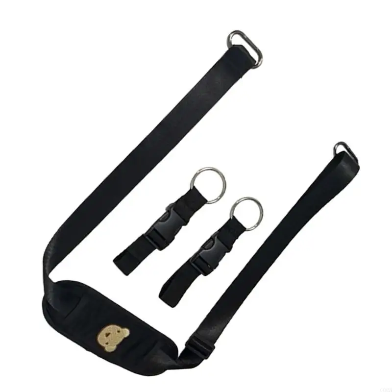 قفل أمان لعربات الأطفال من CORB، خطاف معلق، حزام حامل من البوليستر المتين، توافق عالمي مع ملحقات عربة الأطفال