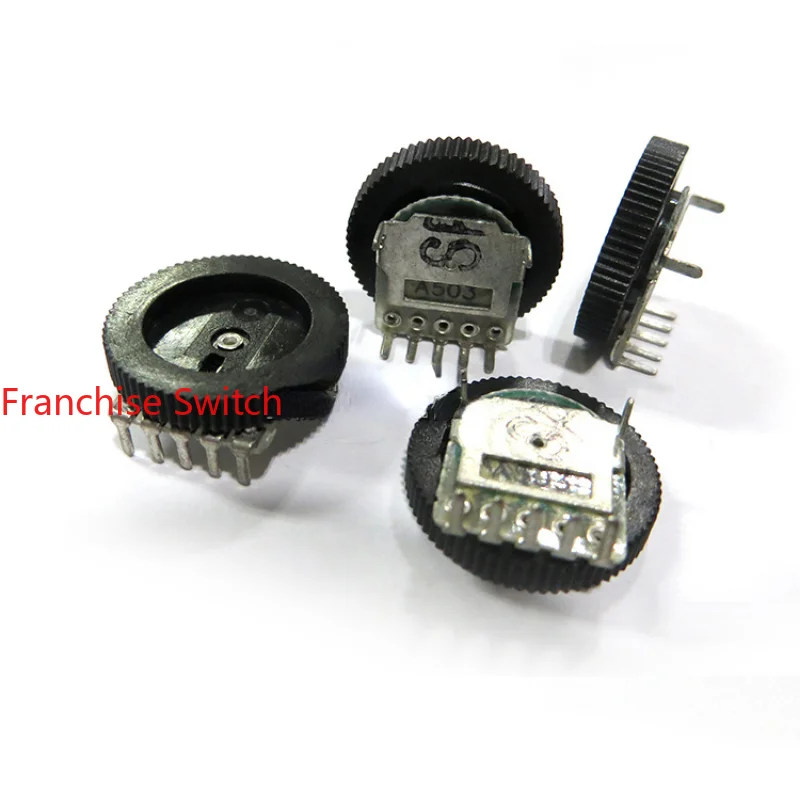 10PCS Gear Dial  Adjustable Volume Potentiometer 16 × 3 Duplex A50K