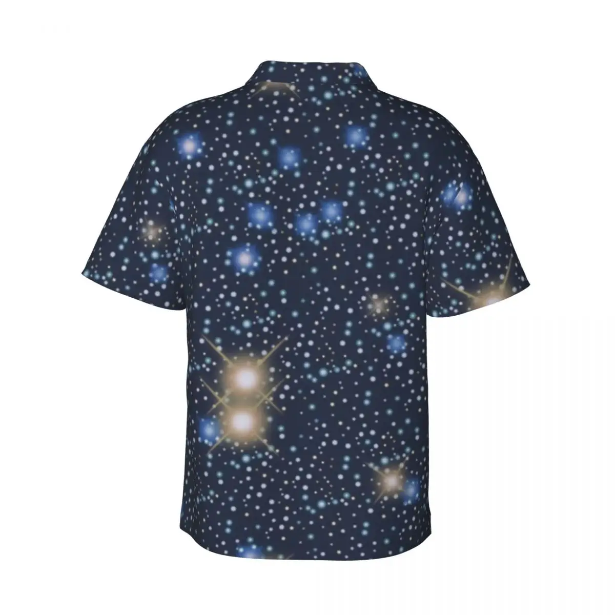 Hawaii Shirt Vacation Dark Blue Galaxy Blouses Vivid Sparkle Stars Loose Casual Shirts Male Short Sleeve Streetwear Clothing