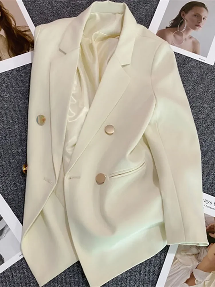 WEER-Blazer de sport décontracté pour femme, manteau imbibé élégant, mode coréenne, veste de luxe, printemps, automne, document solide, vêtements pour dames, 2024