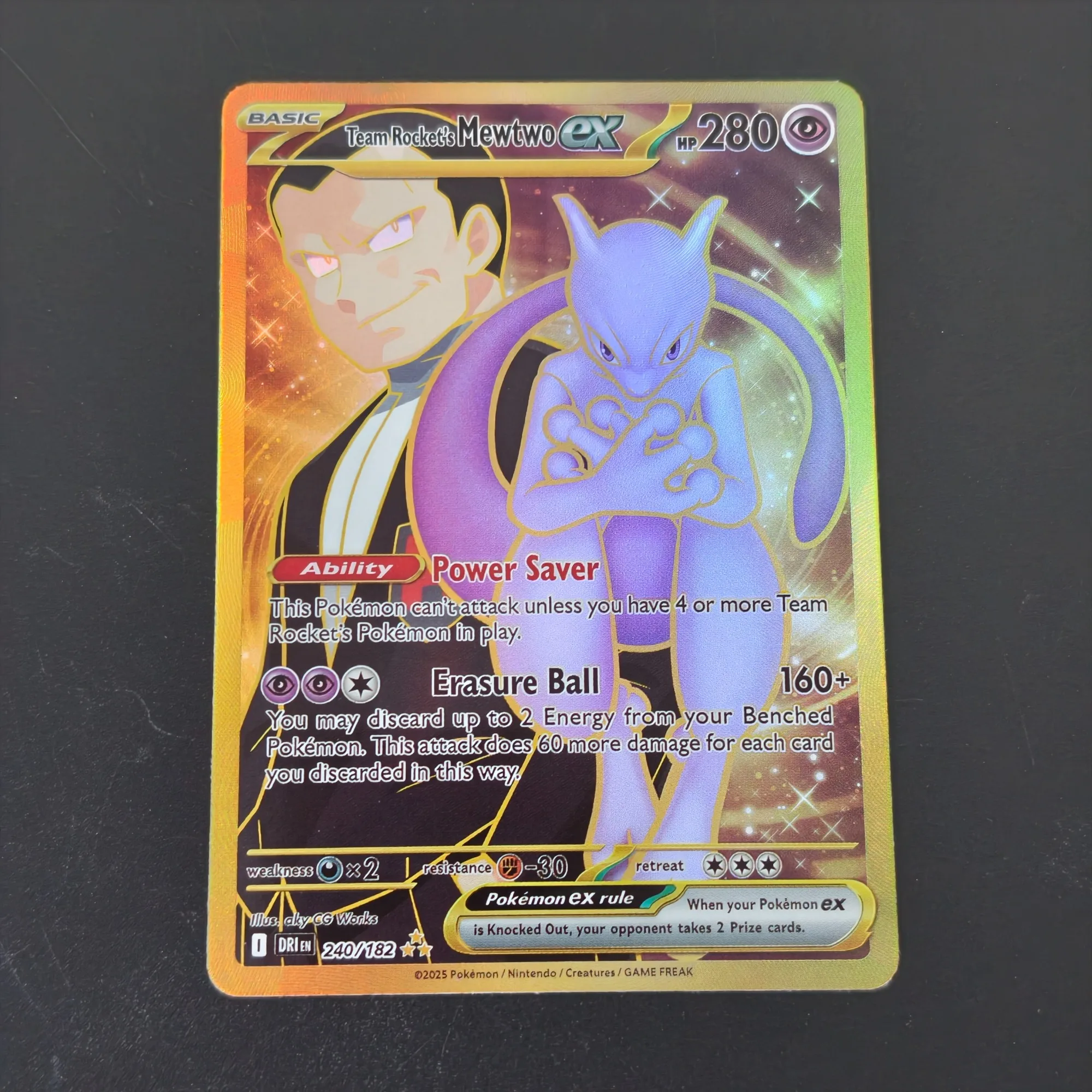 DIY Pokemon Character Full Art SAR UR Holo ex Cards Team Rocket Mewtwo Gold Moltres Lillie’s Clefairy Ethan’s Ho-Oh Anime Card view 2
