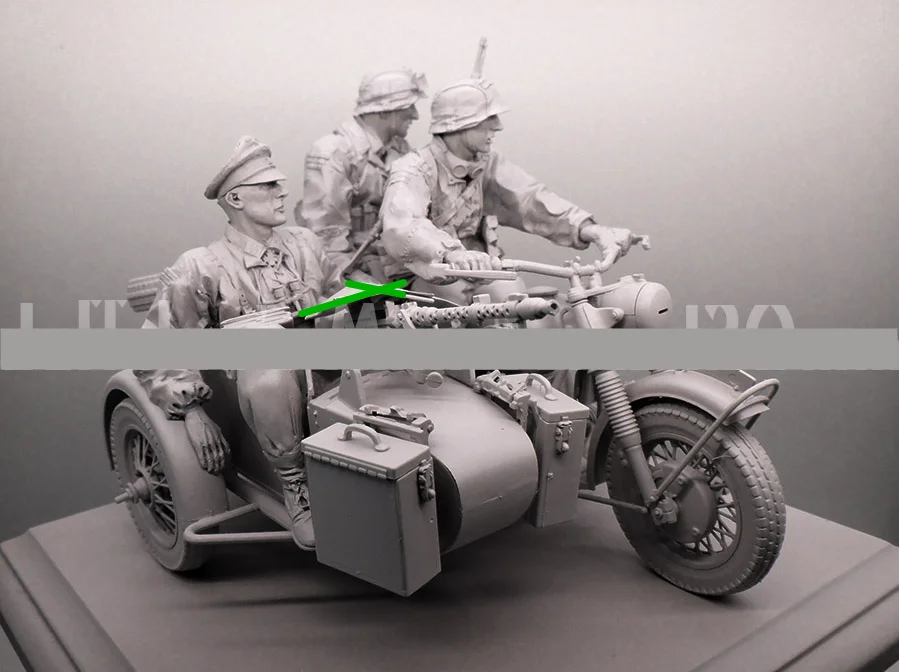 1:16 Resin Figure Model Kit Unassambled  Unpainted 16434(NO motorcycle NO map)