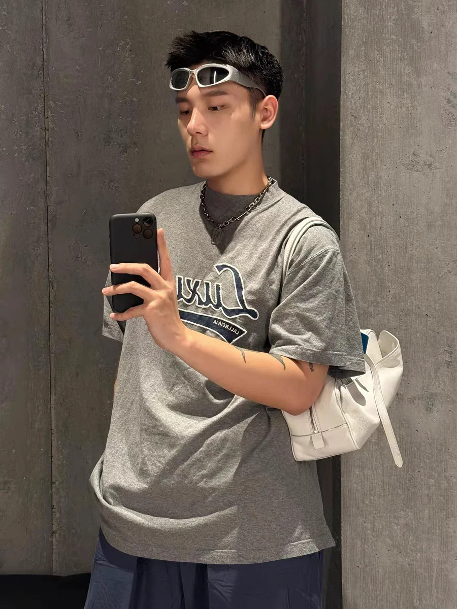 

Свободная хлопковая футболка с круглым вырезом и коротким рукавом, дышащая, удобная, с принтом в парижском стиле, повседневный топ