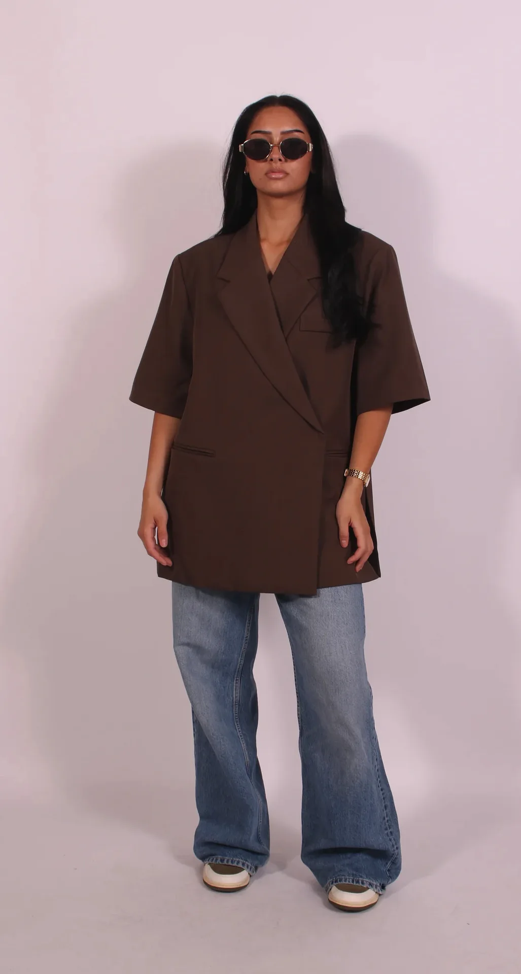 Dames losse blazer pak effen casual reverskraag éénknoops jas hoge taille shorts 2026 zomer herfst formele nieuwe outfits