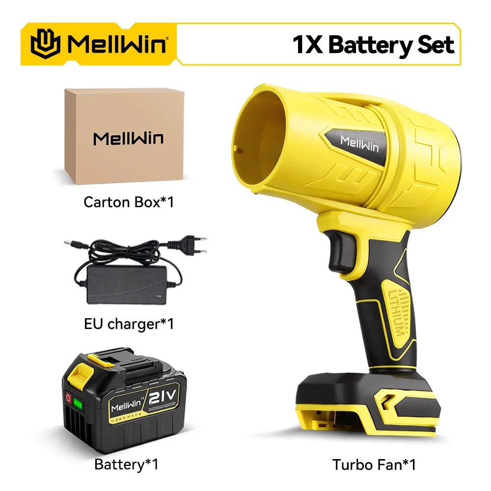MELLWIN 300000RPM Bürstenloser Elektrischer Turbo-Jet-Lüfter Handgehaltener Laubbläser Staubreiniger für Makita 18V Akku – Detail 20