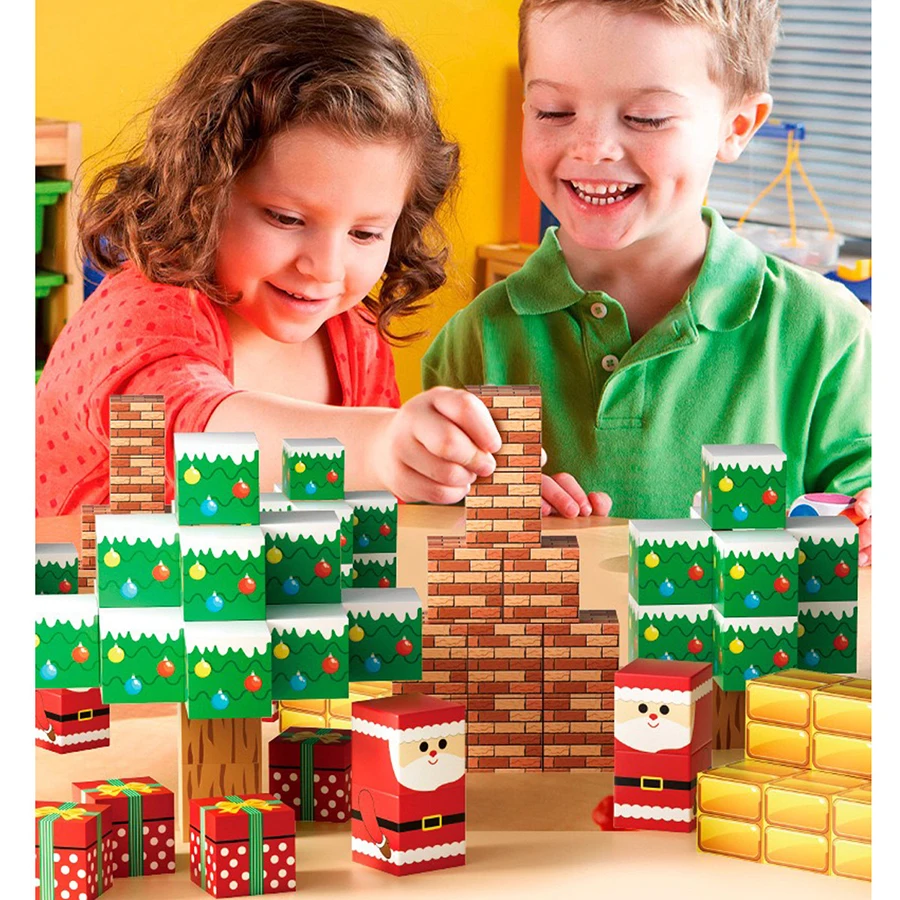 Magnetic Blocks Build Mine Magnet World Christmas Edition Magnetic Tiles Building Blocks Toddler Toy STEM Sensory Toys Girls Boy