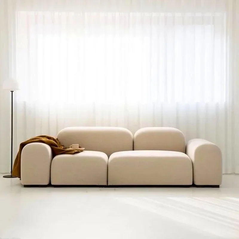 

Nordic cloth sofa small apartment simple modern B & B Xiaohongshu living room studio creative module Internet celebrity