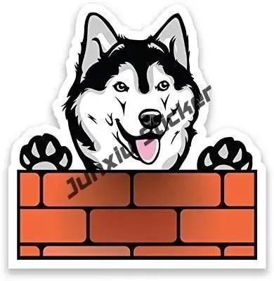 Cute Pet Dog Siberian Husky Decal Husky Dog Bumper Sticker Husky Crack Sticker Dog Creative Home Car Windows Decoration