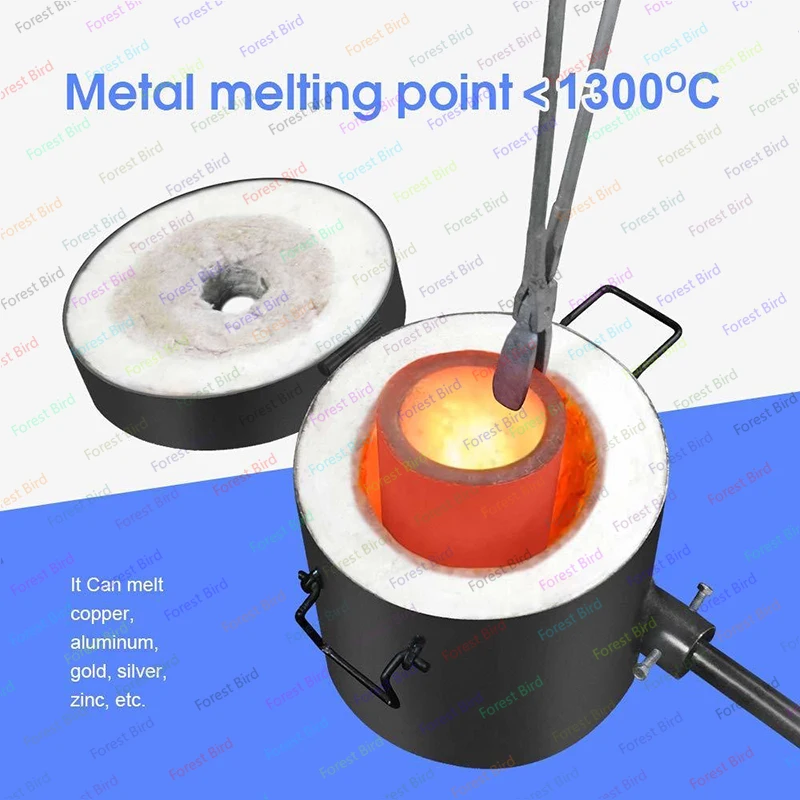 6Kg Foundry Clay Graphite Crucible Furnace Torch Melting Casting Refining Gold Silver Copper Brass Aluminum