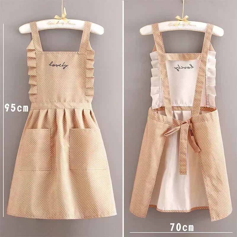 Princess Style Apron, Waterproof Floral Restaurant Barista Work Uniform Apron, Suitable For Restaurants/Hotels/Gardening