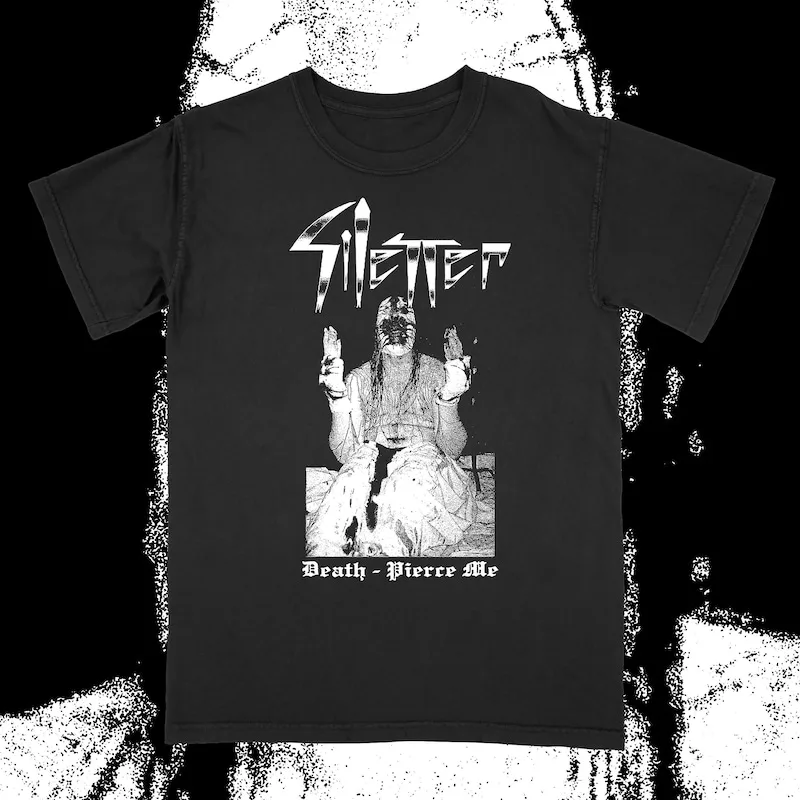 Silencer Death Pierce Me DSBM cotton black metal band shirt black short sleeve