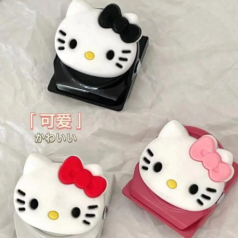 Sanrio 헬로 키티 금속 클램프 마그네틱 냉장고 자석 높은 외관 레벨 씰링 클립 만화 장식 장식품 선물