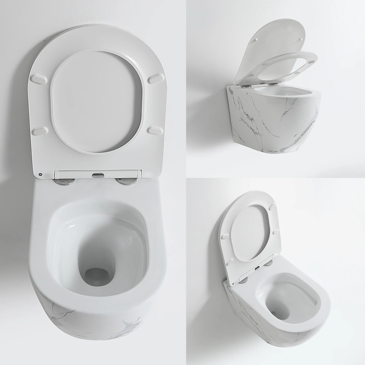 High Temperature Ceramic Toilet Bowl American Bathroom Wall Hung Wc Set Top Standard comfort Toilets