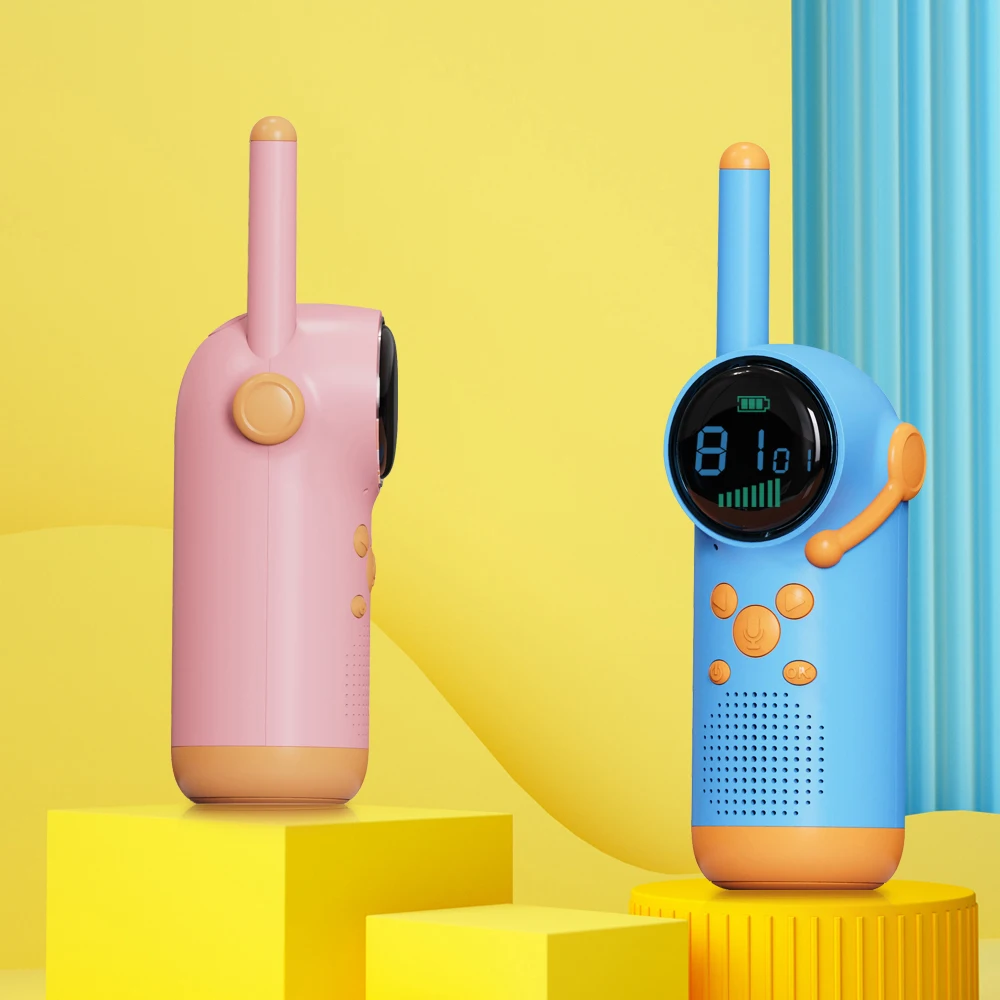 Walkie Talkie D23 para niños, juguete recargable con cargador, regalo para niños