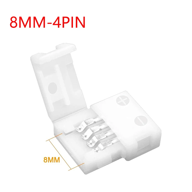 LED Connector, LED Strip Extension Includes Solderless Lighting Accessories for 8MM 10 mm 2PIN 4Pin RGB 5050 3528 2835 Led Tape