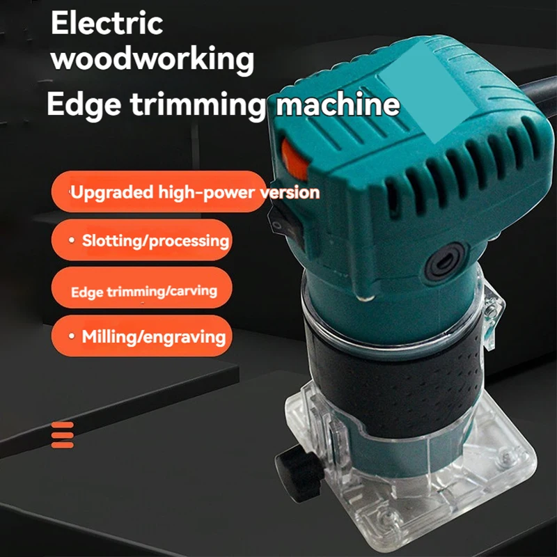 

Wood Router Wood Trimmer Machine Electric Hand Trimmer Power Carpentry Tool Woodworking Trimming Grooving Carving