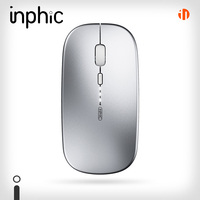 INPHIC Wireless Mouse Ultra Slim Mouse Re chargeale &Quiet 1600 DPI Travel Mouse for Computer Laptop etc battery 500mah
