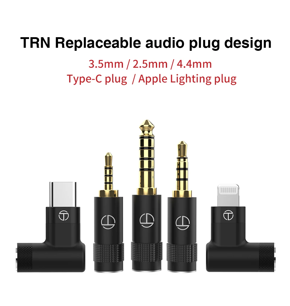 TRN TN TX T2pro T3pro Earphone Cable Jack 8 Core Copper Plated Real Gold Upgrade Detachable Cable Jack For TRN EMA V90 VX PRO