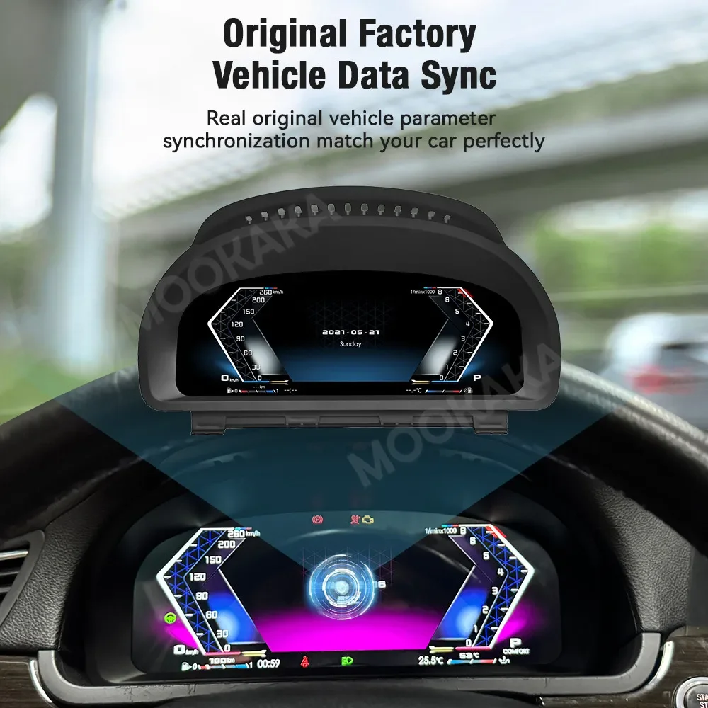 Android Auto Carplay Digital Cluster for BMW 5 Series F07 F10 F11 2009-2018 Dashboard LCD Instrument Panel Meter Car Radio