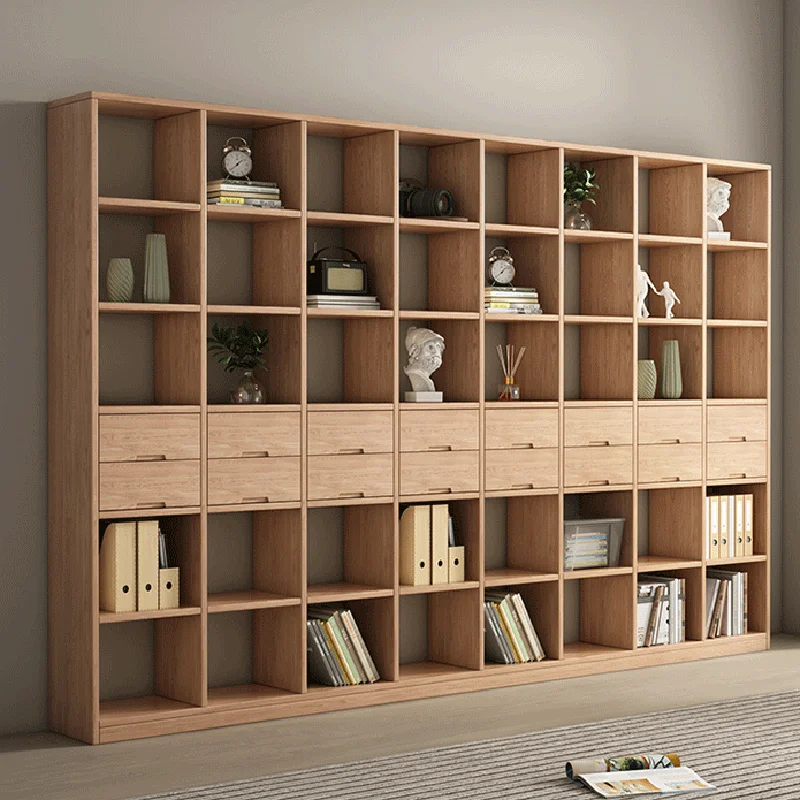 Display Children Wall Oak Book Shelf Prefabricated Organizer Storage Locker Bookcase Living Room Cabinet Prateleira Furniture AA