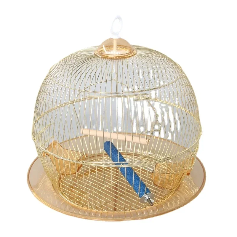 

Luxury Round Parrot Bird Cages Canary Outdoors Park Carrier Bird Cages Metal Voladera Para Pajaros Jaulas Pet Products WZ50BC