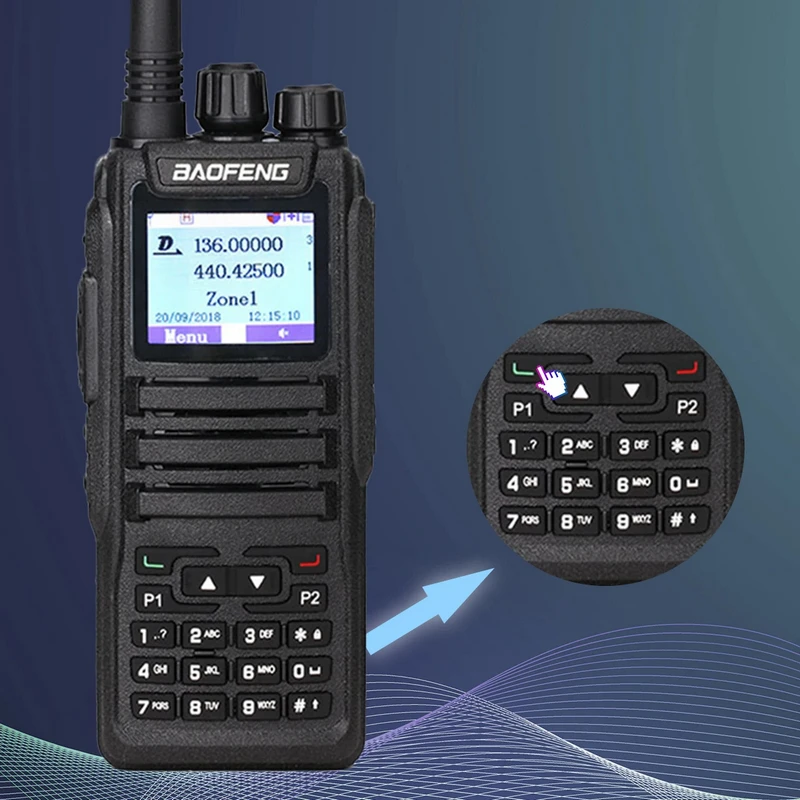 Baofeng DM-1701 Dualband 5 W Dual Time Slot DMR Analoges Zweiwegradio 3000 Kanäle Amateurfunk Unterstützung Offene GD77 SMS-Funktion