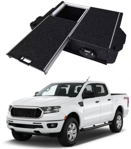 4x4 Pickup Truck Rear Storage Drawer System Car Camping Drawer Stove for Ranger 2020/Ranger XLT/2019+