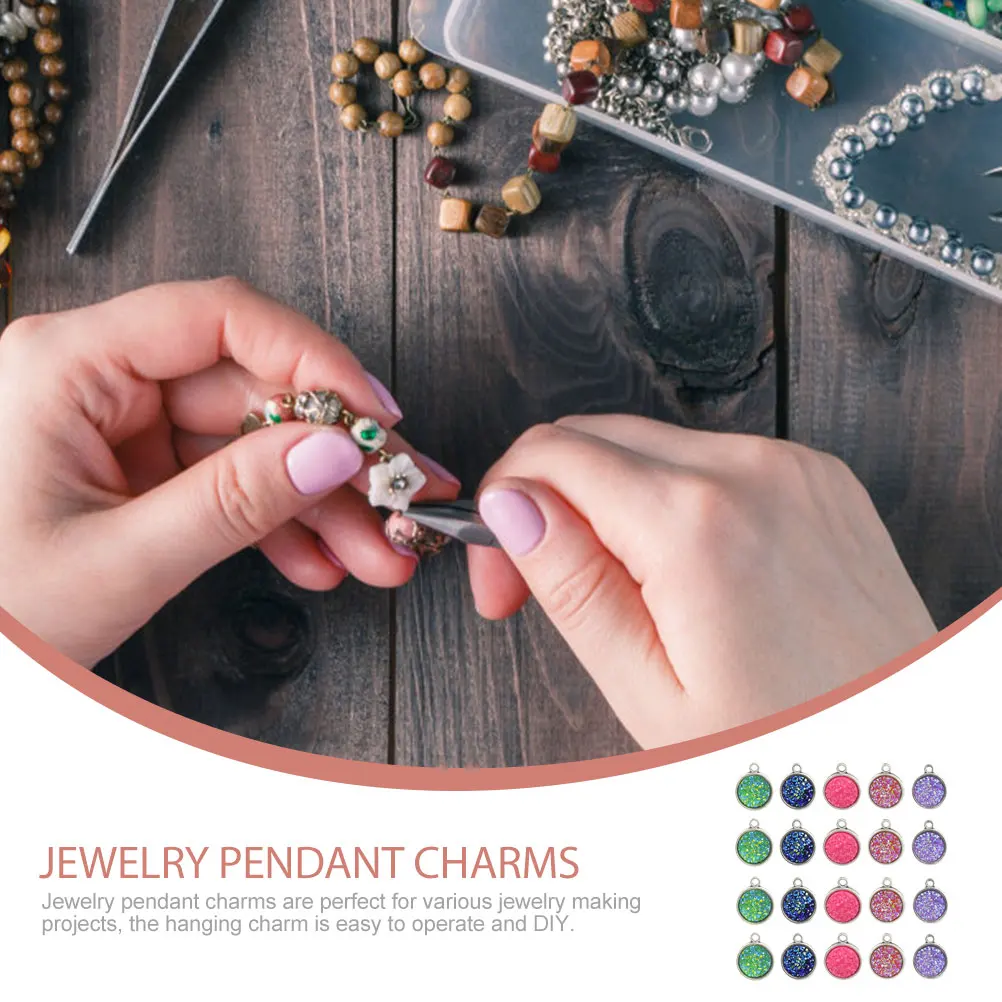 

30Pcs Sky Pendant Charms Resin Rhinestone Alloy DIY Jewelry Making Supplies for Necklaces Bracelets Earrings Craft