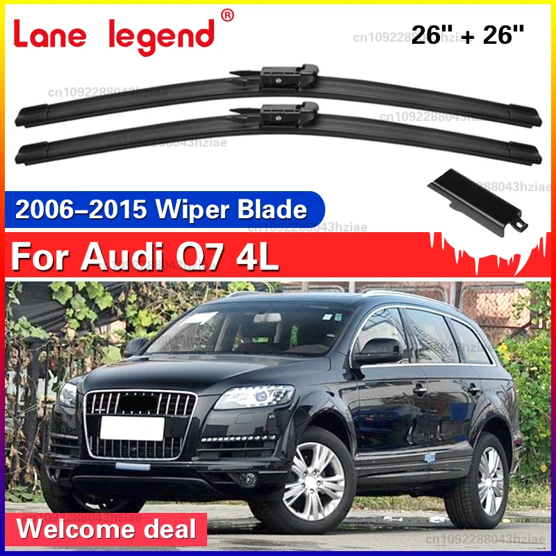 Scheibenwischer vorne, für Audi Q7 4L 2006–2015 2014 2013 2012, Windschutzscheibe, Windschutzscheibe, Fensterbürsten, 26 Zoll + 26 Zoll, Autozubehör