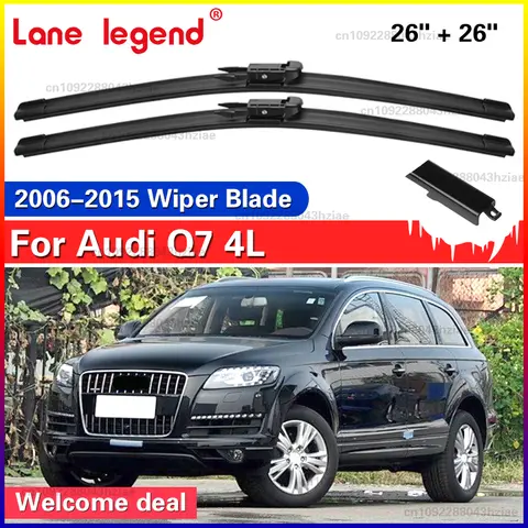 Audi Q7 4L 용 와이퍼 앞 와이퍼 블레이드 2006 – 2015 2014 2013 2012 앞 유리 앞 유리 창 브러쉬 26 + 26 자동차 액세서리