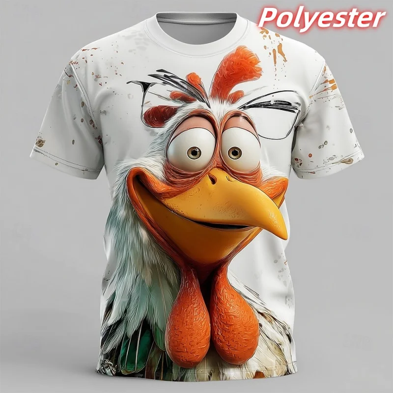 

Tiger Bird Mouse Pattern T Shirt For Men Funny Animal 3D Printed Short Sleeve Tees Summer Street Loose Tops Round Neck T-Shirts