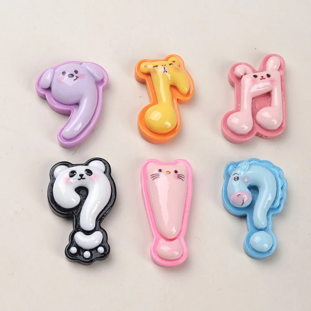 10pcs Mini Kawaii Cute Note Animal  Flat Back Cabochons Scrapbook Diy  Party Hairpin Accessories Home Decoration Craft
