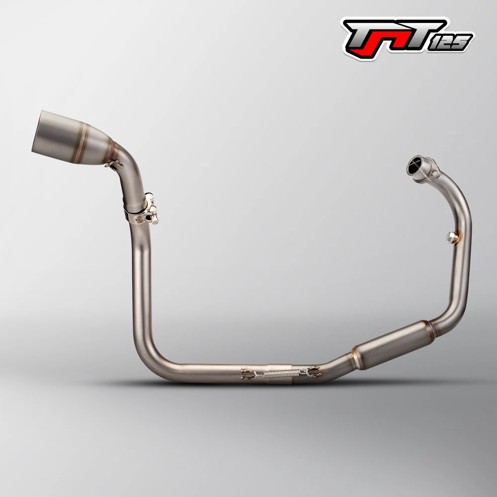 

High QualityComplete motorcycle exhaust system, universal 51mm exhaust silencer, front tube, TNT125 2016-2022
