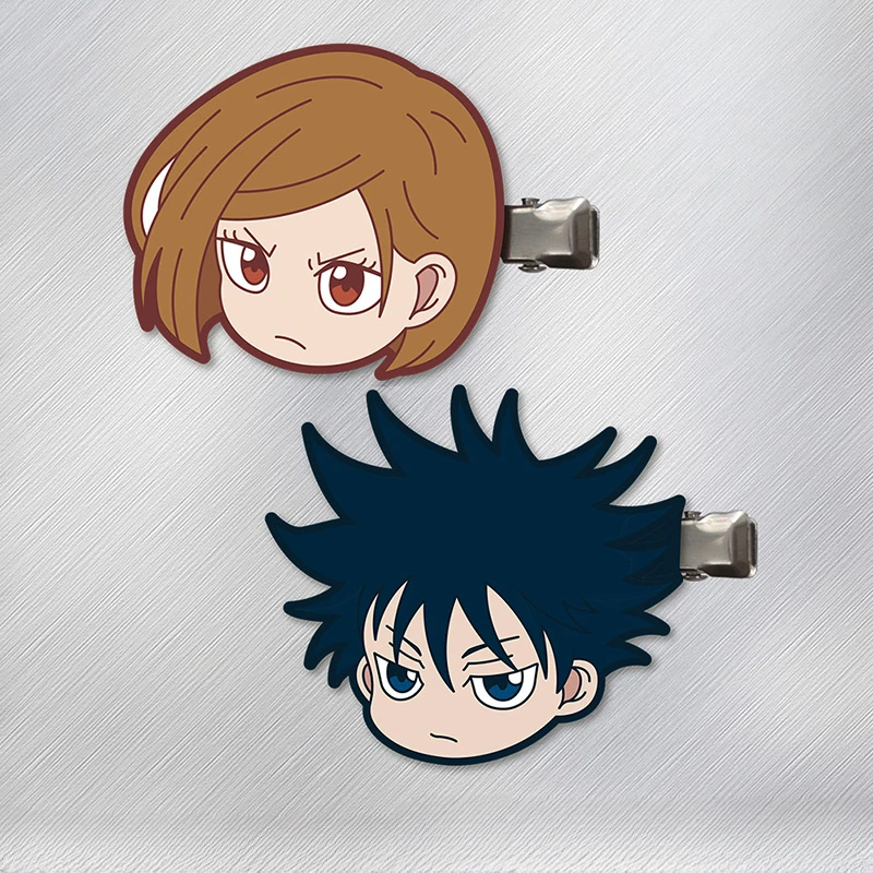 Anime Jujutsu Kaisen Kugisaki Nobara Fushiguro Megumi Cosplay Badge Holder Silica Gel Clamp Decoration Mascot Gift Accessorie