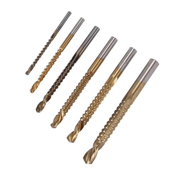 X59A_6Pcs Cobalt Drill Bit Set Hole Saw Grooving Set Drill Slotted Drill