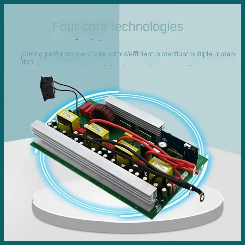 

Inverter sine wave main board metal power supply 12V~60V1000W 2000W conversion 220V outdoor camping dedicated power supply