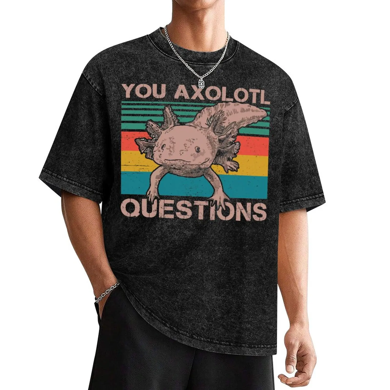 You Axolotl Questions T-Shirt cheap stuff luxury clothing labubu blue lock custom shirt tee shirts for men