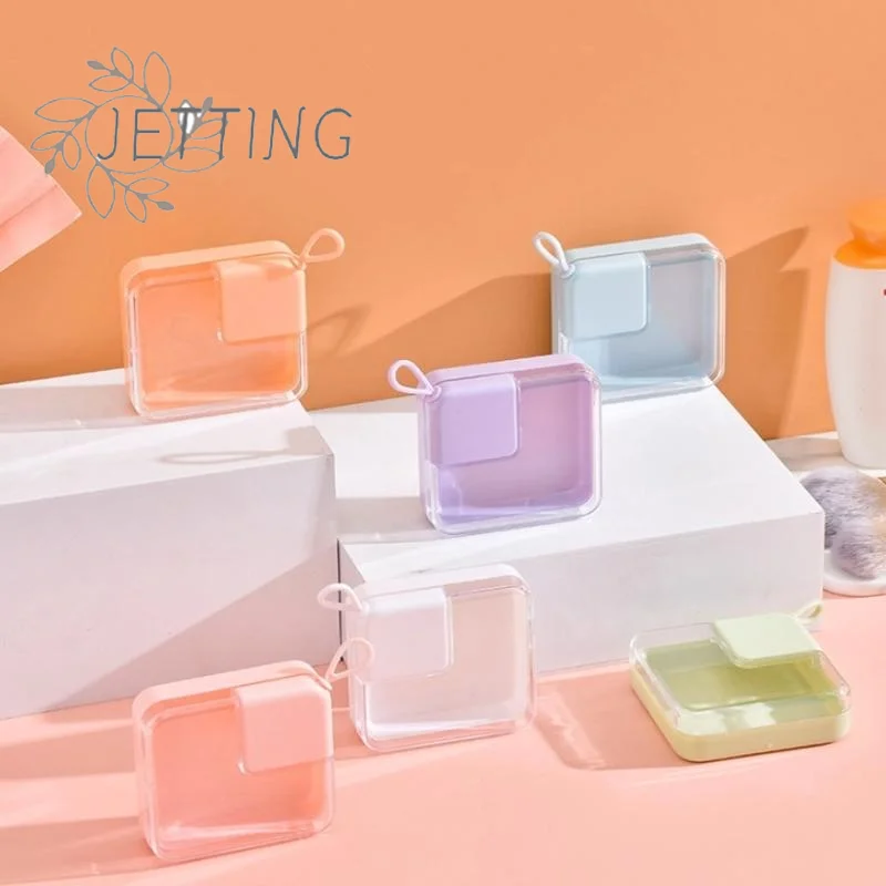 Hot Transparent Powder Puff Beauty Egg Storage Box Plastic Material Multifunctional Waterproof Dustproof Cosmetic Storage Box