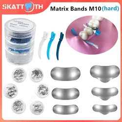 New Dental Matrix Bands Sectional Contoured Metal Matrices M10 Hard Dental Wedge Tulwar Wedges With Hole Plastic Wedge Dentistry