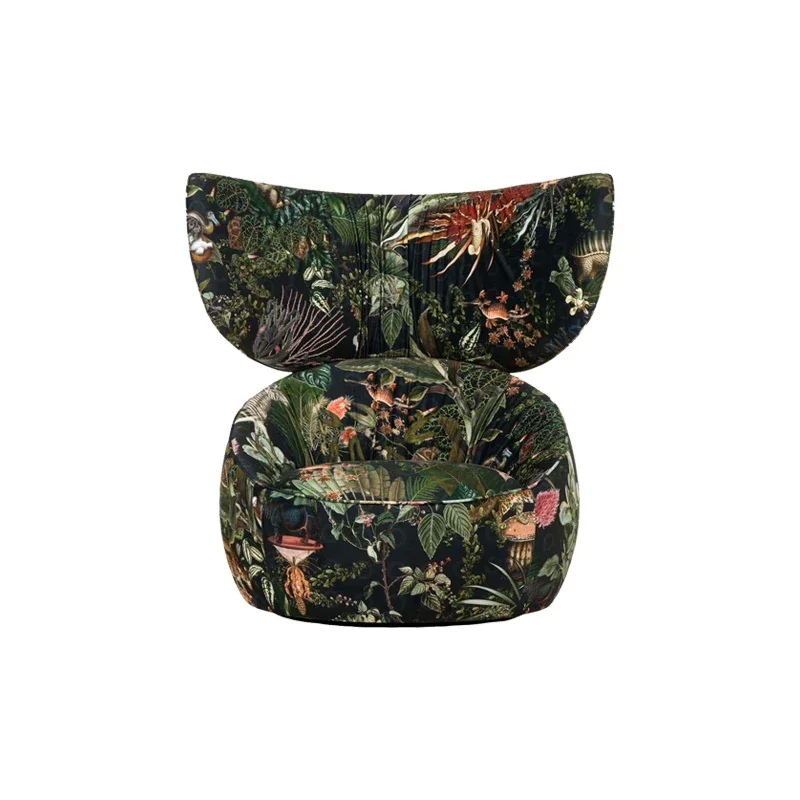 

Art pattern fabric round f leisure chair lazy sofa