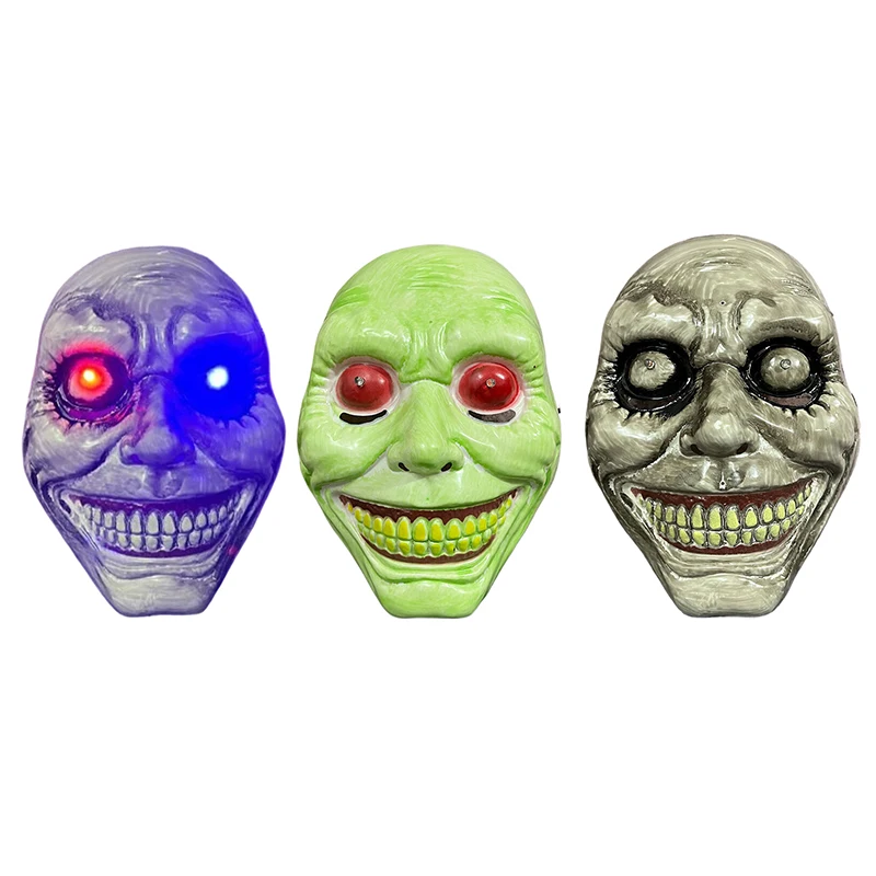 Horror De Exorcist Lachend Gezicht Demon Masker Cosplay Evil Griezelige Schedel Lichtgevende Maskers Halloween Carnaval Party Kostuum Rekwisieten