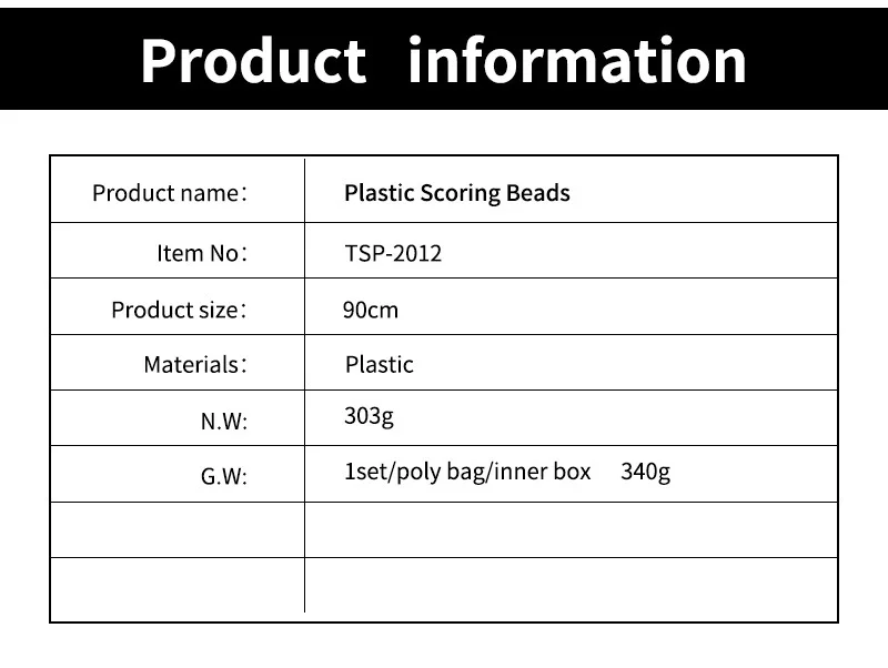 Bead Scorer System Protector As Shown In The Picture Game Scorer 93CM Length Elastic Button Design Game Scoring Equipment