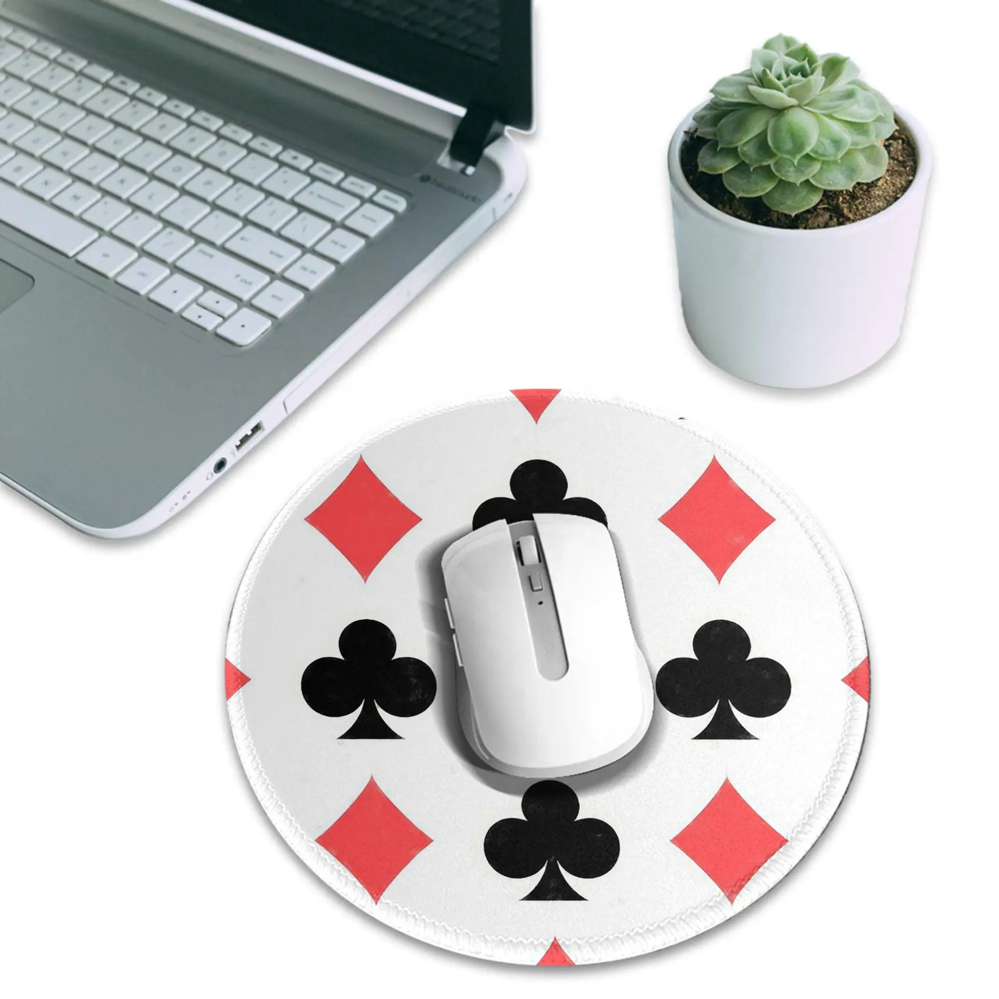 Poker Card Clubs And Diamonds Mouse Pad Computer Keyboard Mouse Mat Gamer PC Laptop Desk Mat Office Accessories Table Mats
